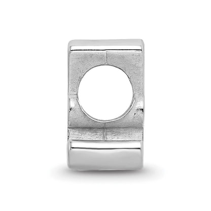 Sterling Silver Rhodium Plated Logoart U. of Alabama Letter Enamel Bead