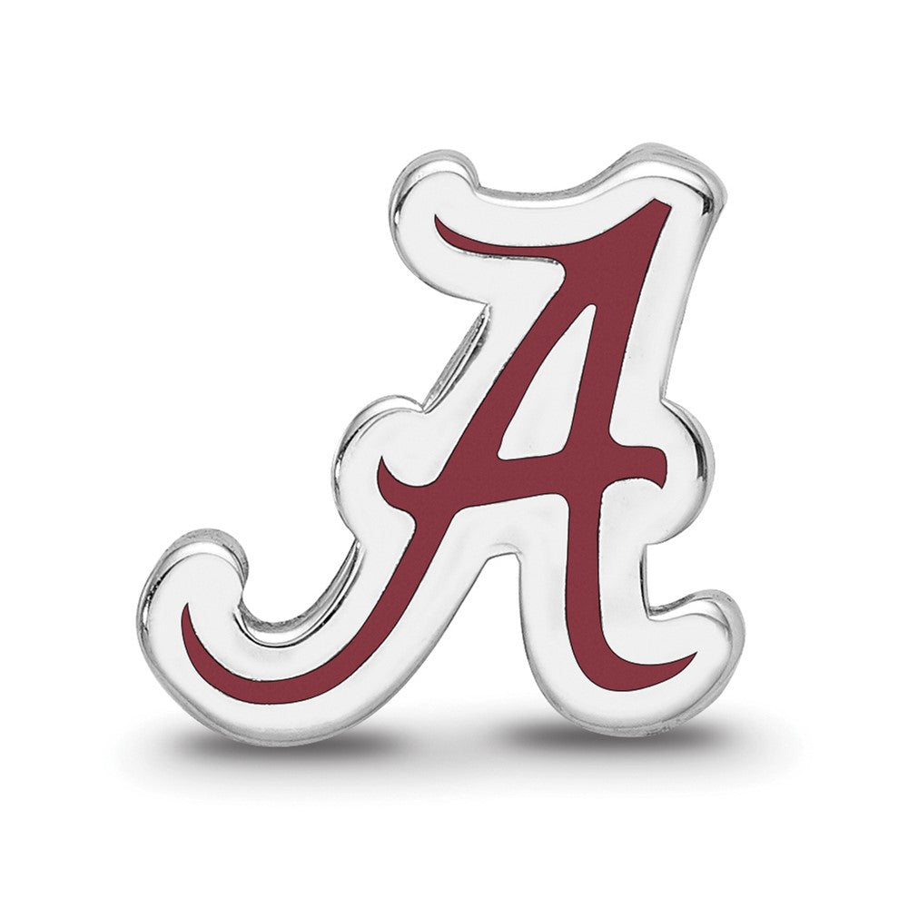 Sterling Silver Rhodium Plated Logoart U. of Alabama Letter Enamel Bead