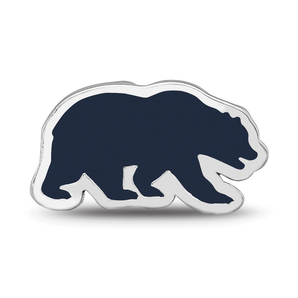 Sterling Silver Rhod-Pltd Logoart U. of California Berkeley Enamel Bead