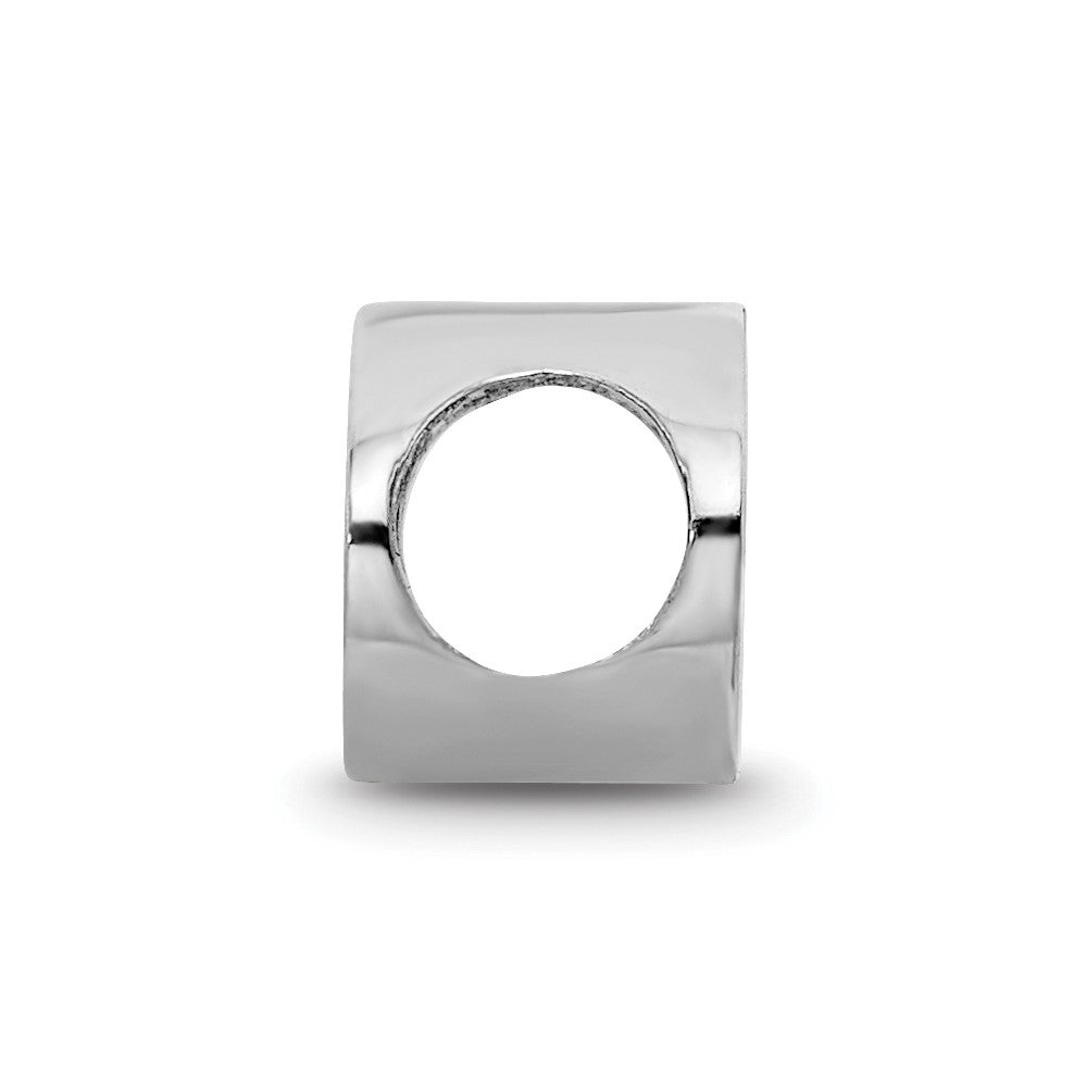 Sterling Silver Rhod-Pltd Logoart University of Georgia Enamel Bead