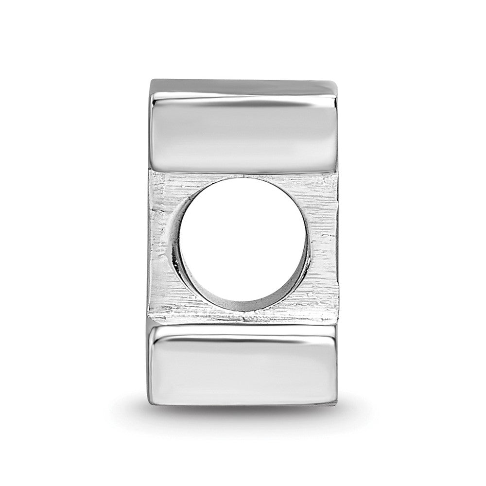Sterling Silver Rhod-Pltd Logoart University of Illinois Enamel Logo Bead