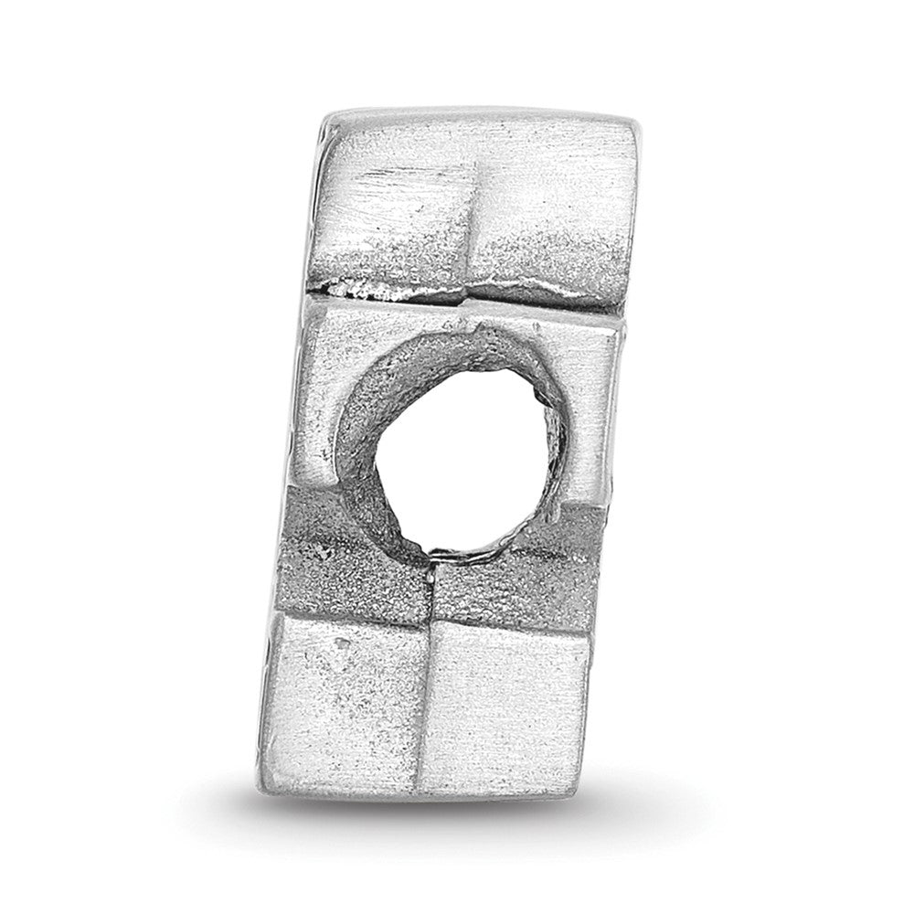 Sterling Silver Rhod-Pltd Logoart U. of Kentucky U-K Enamel Logo Bead