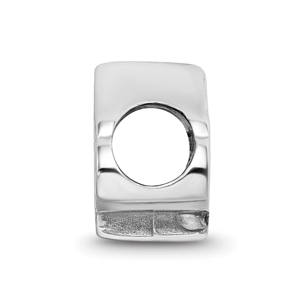 Sterling Silver Rhod-Pltd Logoart U. of Louisville Cardinal Enamel Bead