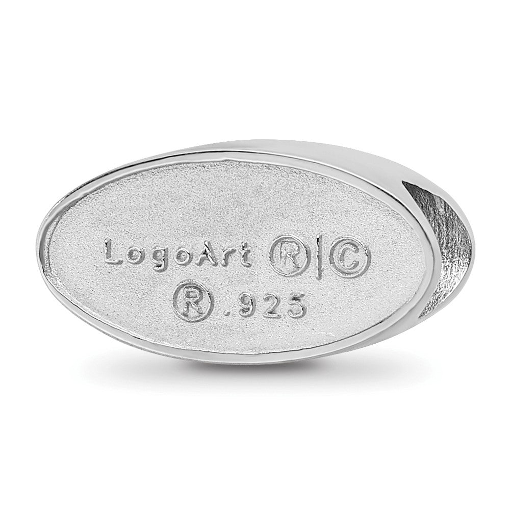 Sterling Silver Rhod-Pltd Logoart U. of Mississippi Enamel Bead
