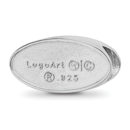 Sterling Silver Rhod-Pltd Logoart U. of Mississippi Enamel Bead