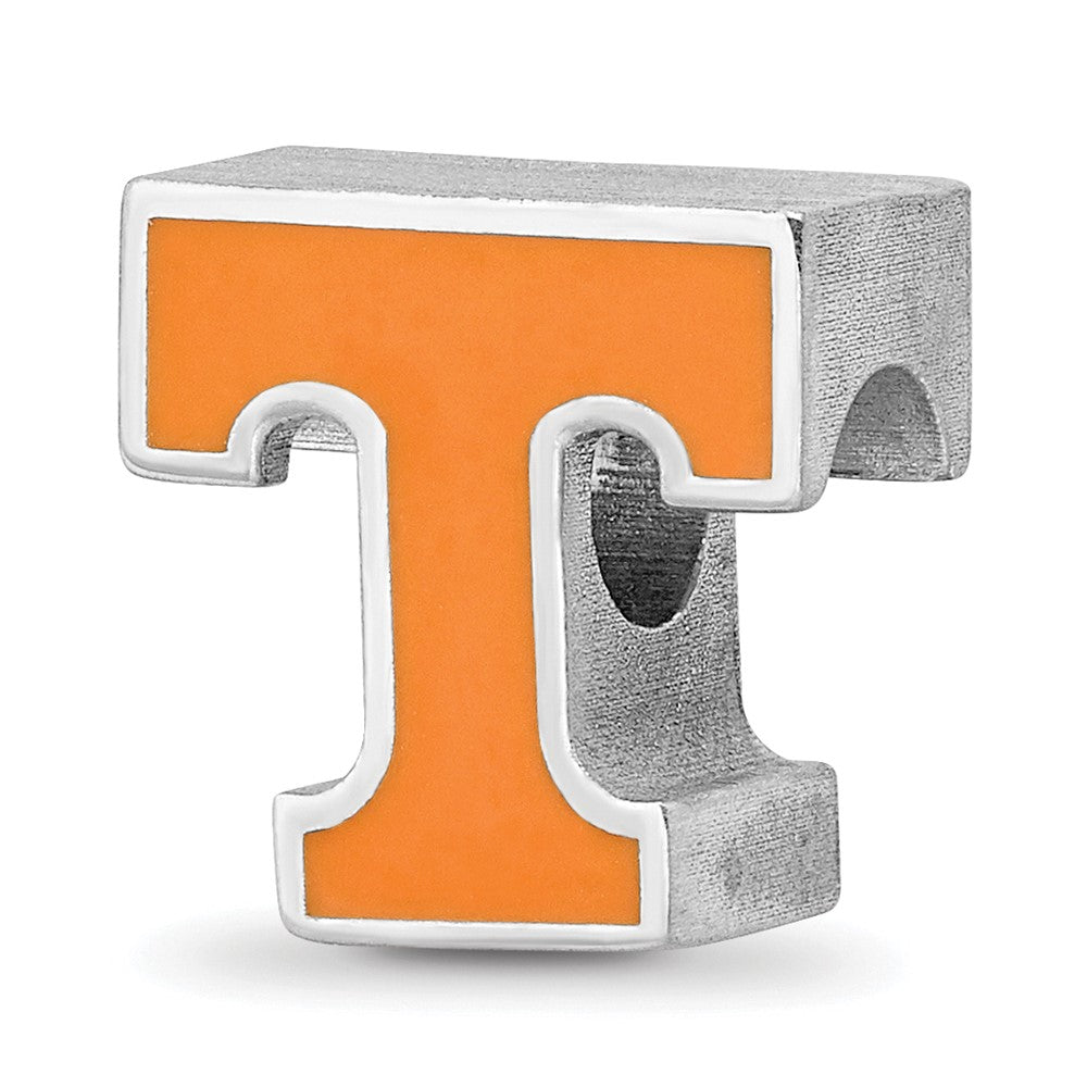 Sterling Silver Rhod-Pltd Logoart U. of Tennessee Enameled Bead