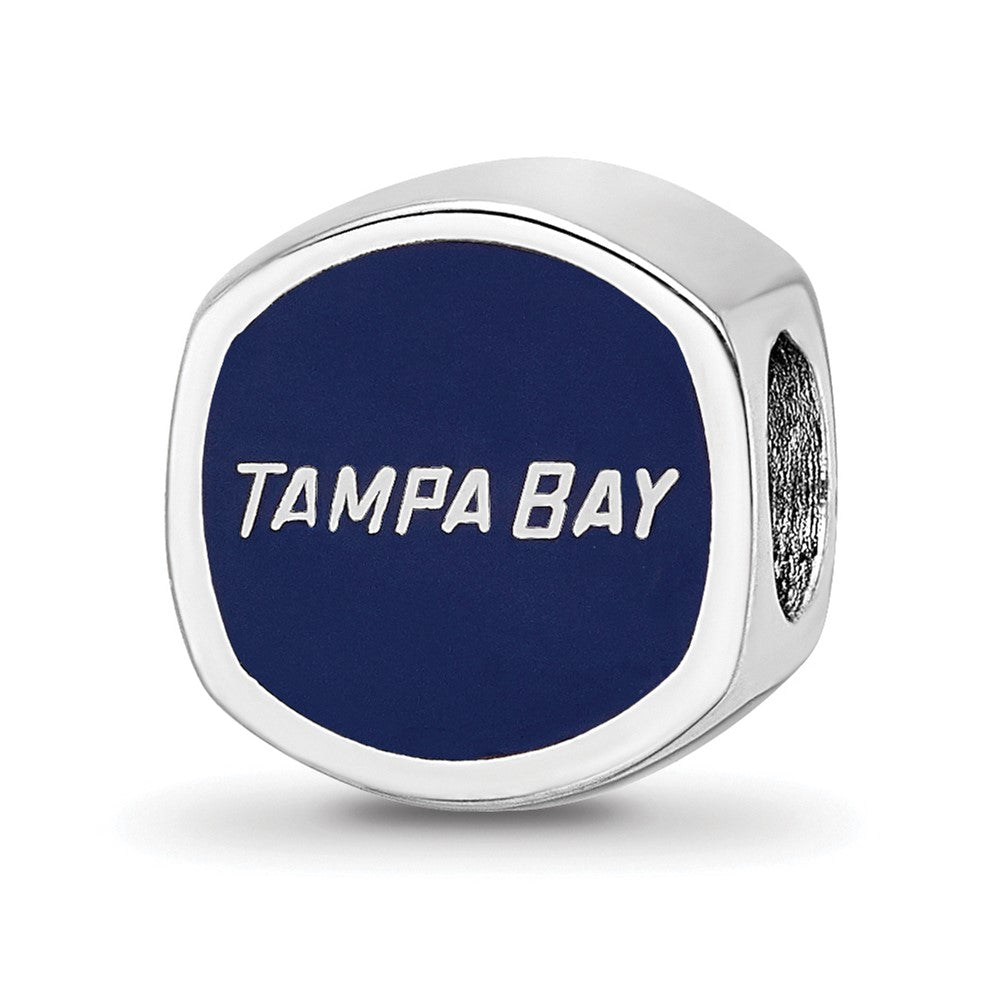 Sterling Silver Nhl Logoart Tampa Bay Lightning Enameled Logo Bead