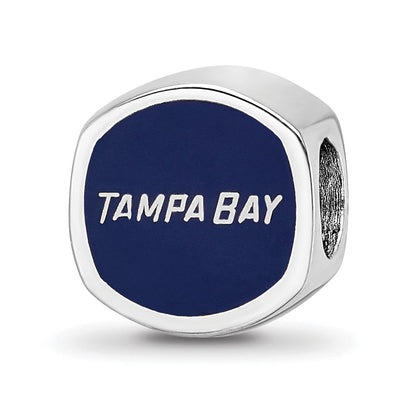 Sterling Silver Nhl Logoart Tampa Bay Lightning Enameled Logo Bead