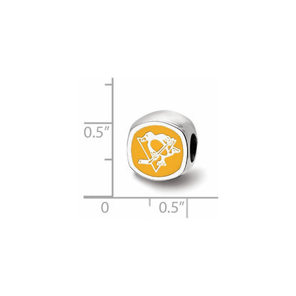 Sterling Silver Nhl Logoart Pittsburgh Penguins Enameled Bead