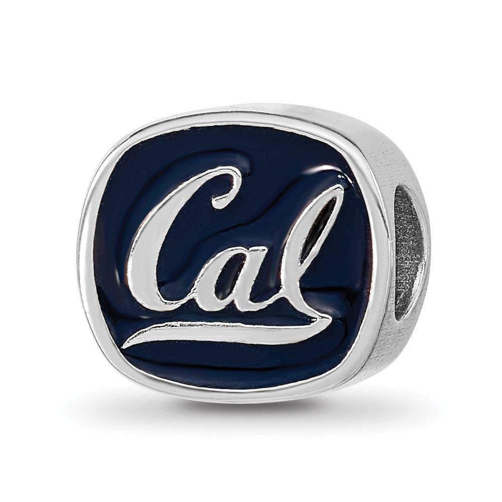 Sterling Silver Rhod-Pltd Logoart U. of Calif. Berkeley Enamel Bead