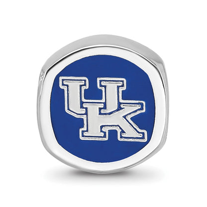 Sterling Silver Rhod-Pltd Logoart U. of Kentucky U-K Enamel Bead