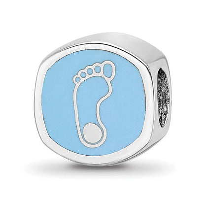 Sterling Silver Rhod-Pltd Logoart U. of N. Carolina Enamel Bead