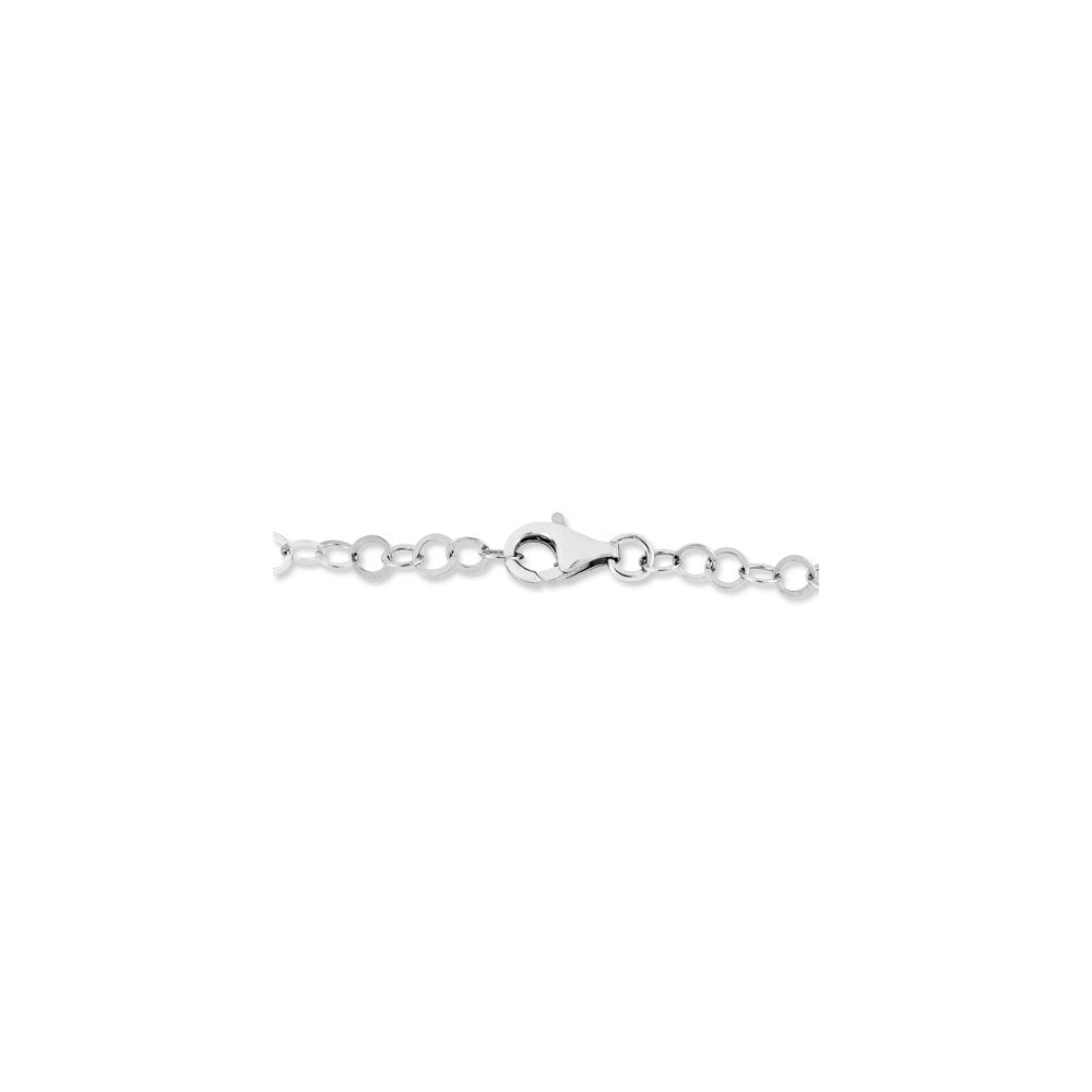 Sterling Silver 24' Polished Link Stones Necklace