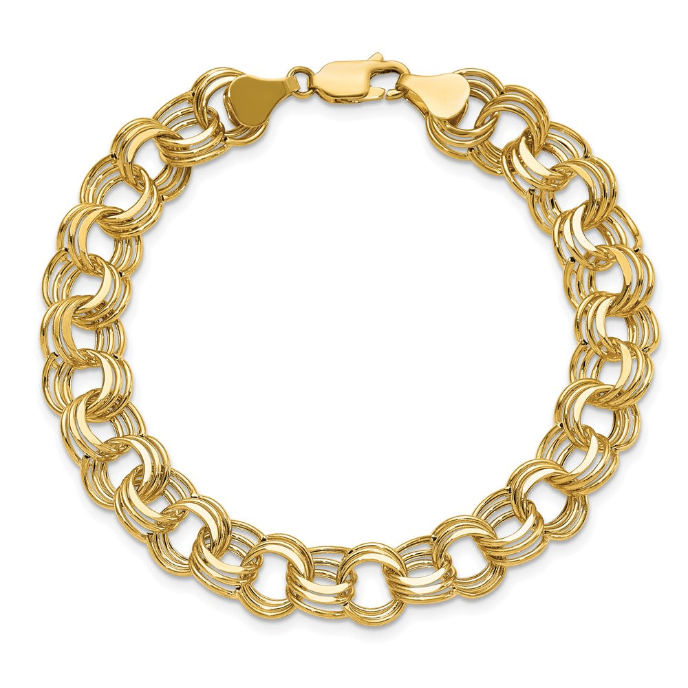 14k-yellow-gold-95mm-hollow-triple-link-725-inch-charm-bracelet-sst4-7-25