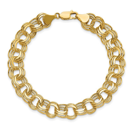14k-yellow-gold-95mm-hollow-triple-link-725-inch-charm-bracelet-sst4-7-25