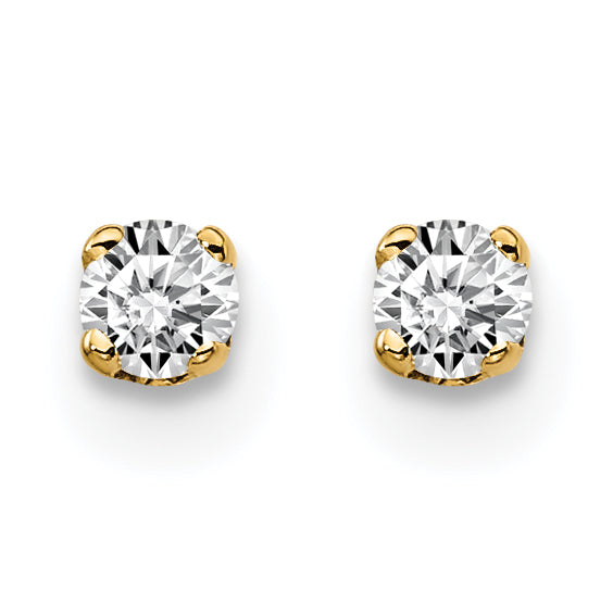 14ky .10ct. I2 K L Diamond Stud Push on Post Earrings