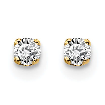14ky .10ct. I2 K L Diamond Stud Push on Post Earrings