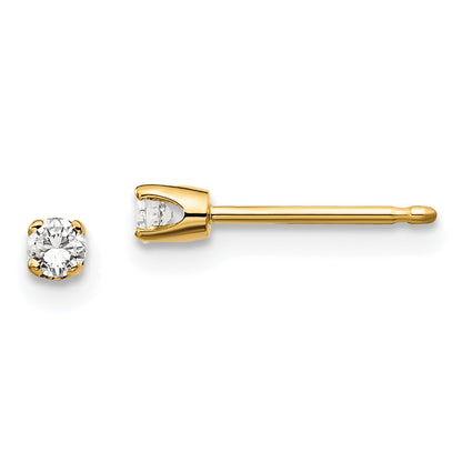 14ky .10ct. I2 K L Diamond Stud Push on Post Earrings