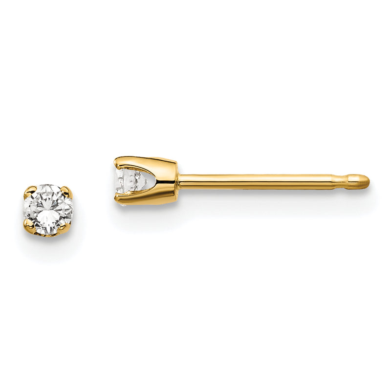 14ky .10ct. I2 K L Diamond Stud Push on Post Earrings