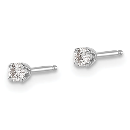 14kw .10ct I2 K L Diamond Stud Push on Post Earrings