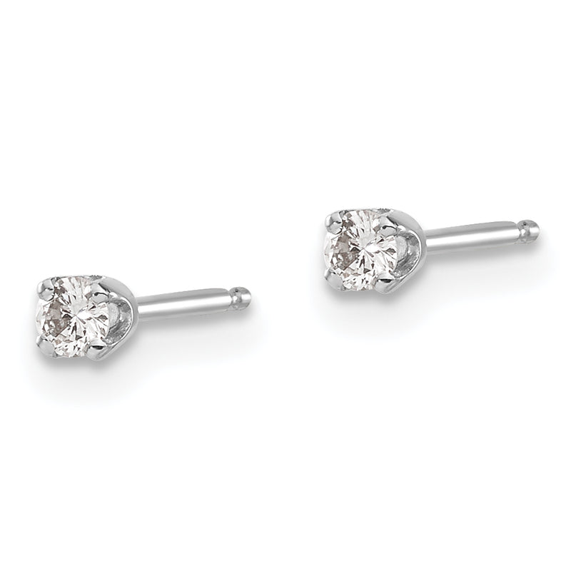14kw .10ct I2 K L Diamond Stud Push on Post Earrings