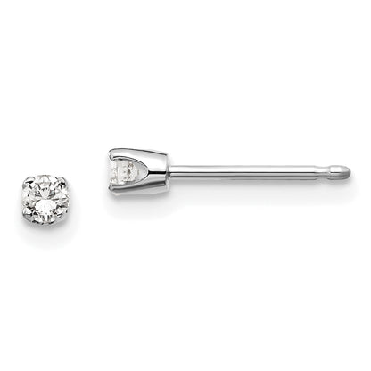 14kw .10ct I2 K L Diamond Stud Push on Post Earrings