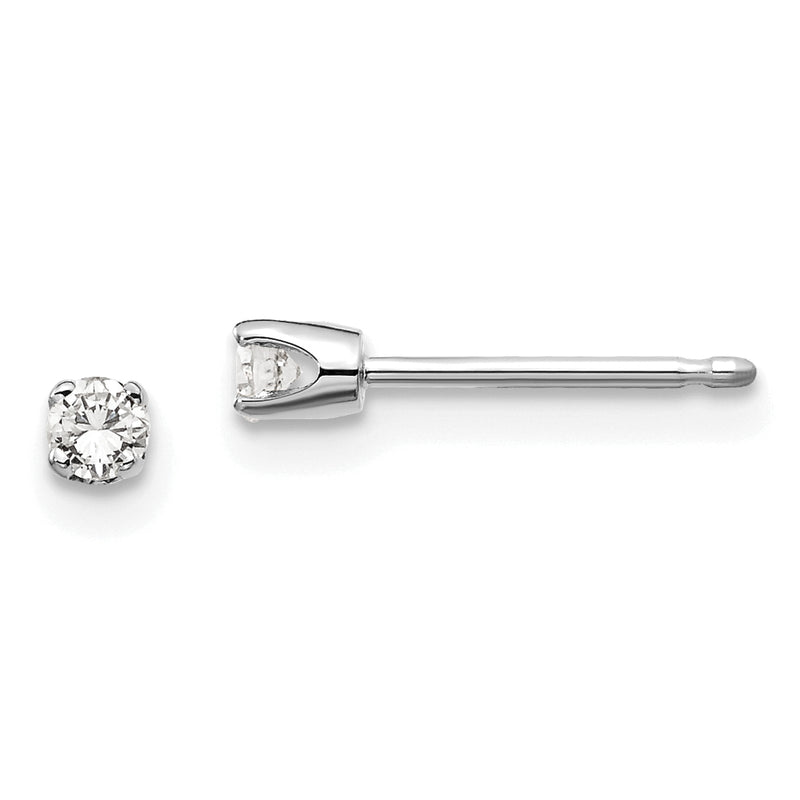 14kw .10ct I2 K L Diamond Stud Push on Post Earrings