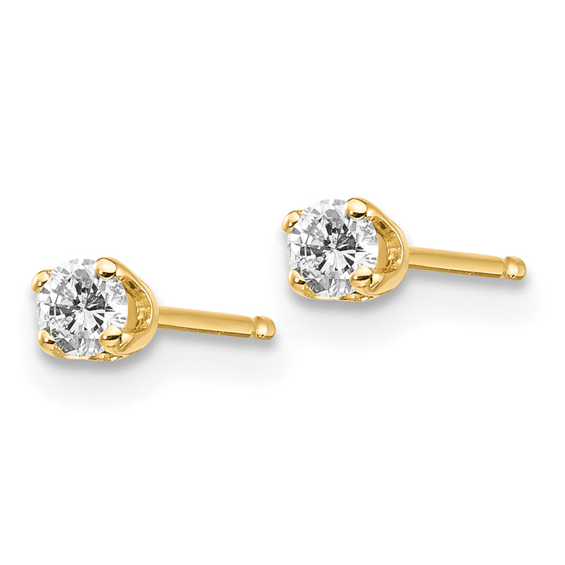 14ky .15ct. I2 K L Diamond Stud Push on Post Earrings