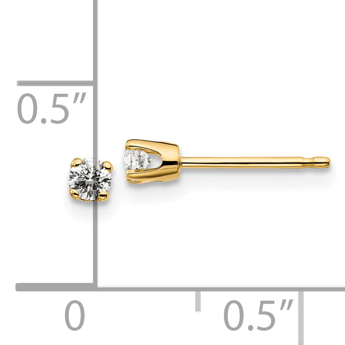 14ky .15ct. I2 K L Diamond Stud Push on Post Earrings