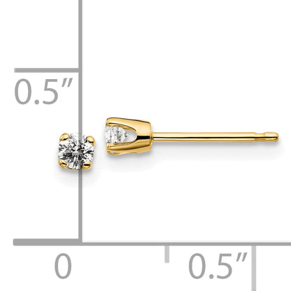 14ky .15ct. I2 K L Diamond Stud Push on Post Earrings