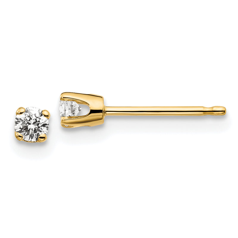 14ky .15ct. I2 K L Diamond Stud Push on Post Earrings