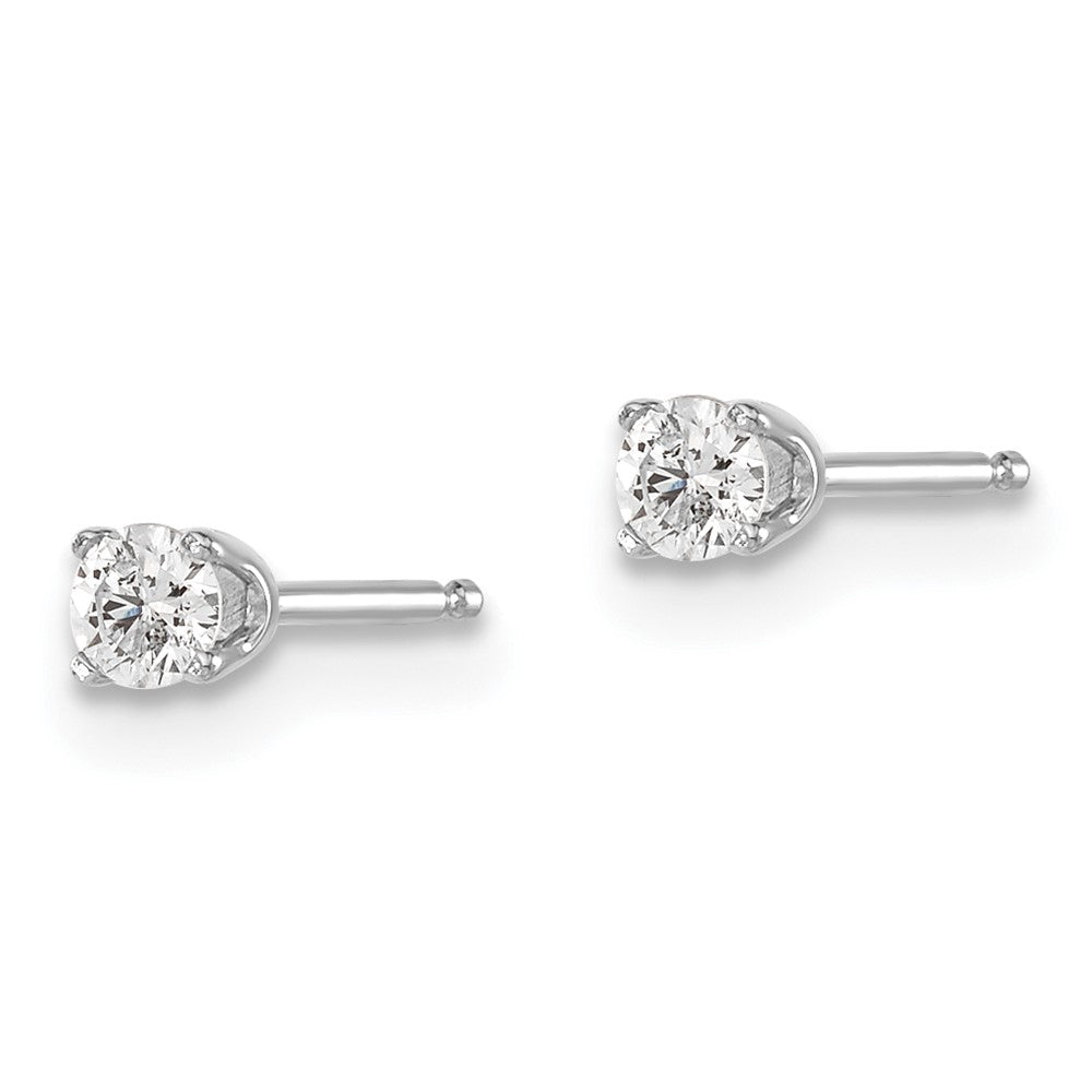 14kw .15ct I2 K L Diamond Stud Push on Post Earrings
