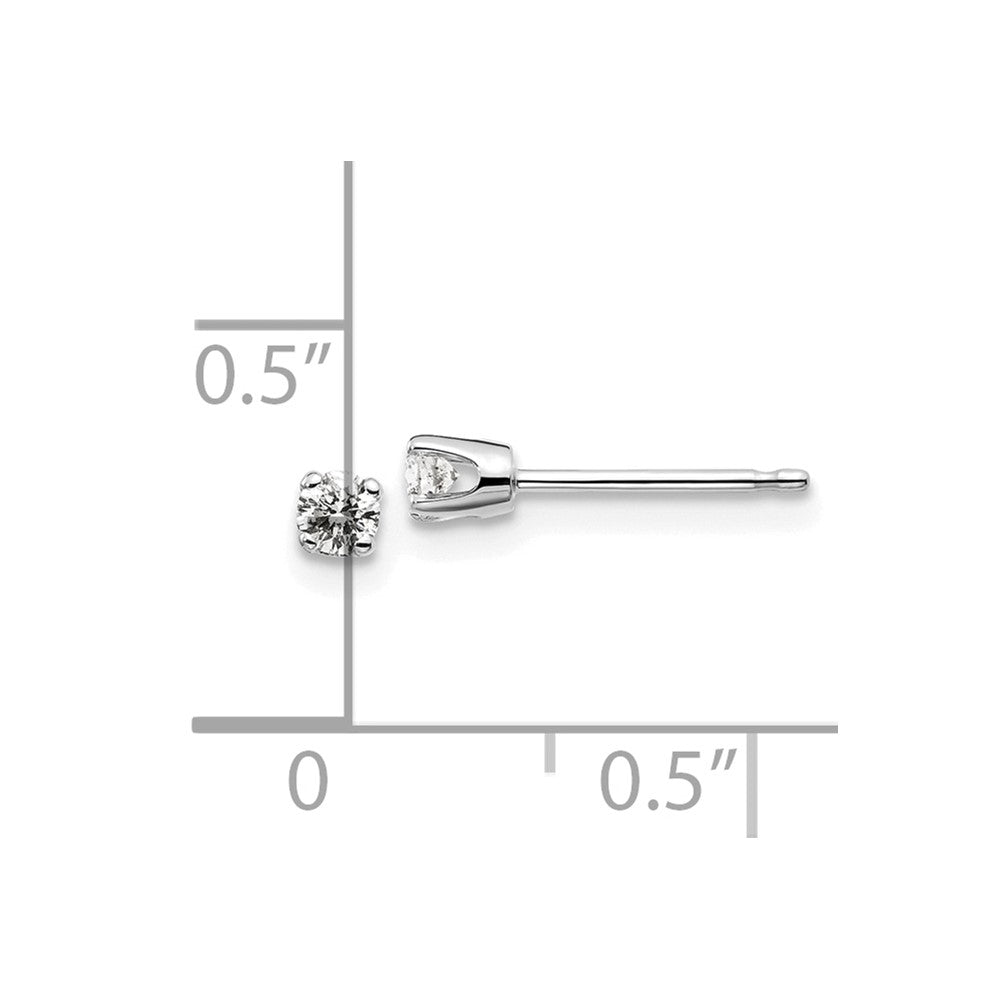 14kw .15ct I2 K L Diamond Stud Push on Post Earrings