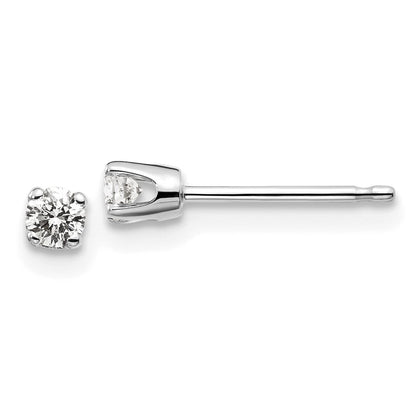 14kw .15ct I2 K L Diamond Stud Push on Post Earrings