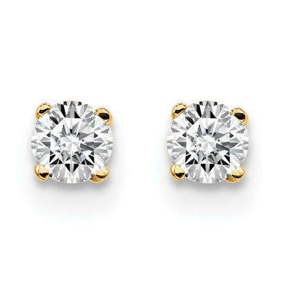 14ky .20ct. I2 K L Diamond Stud Push on Post Earrings