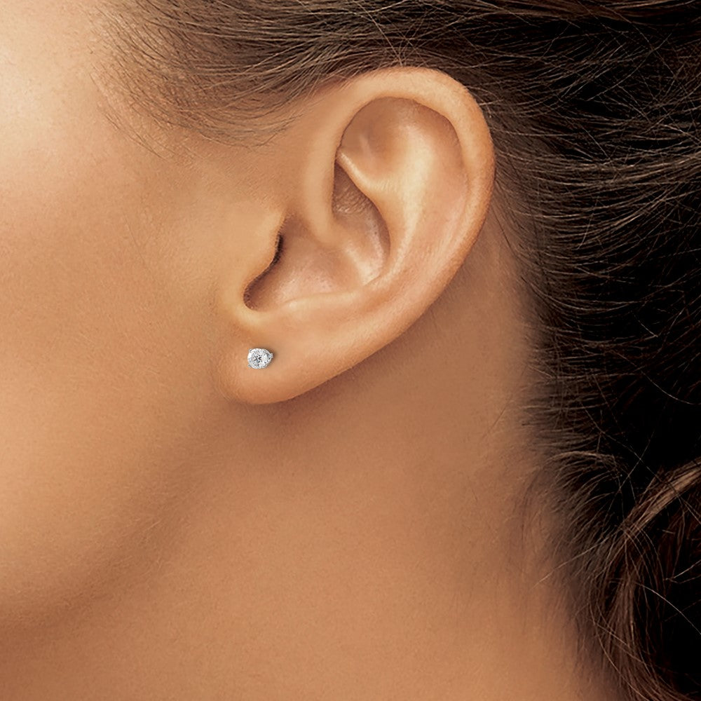 14kw .25ct I2 K L Diamond Stud Push on Post Earrings