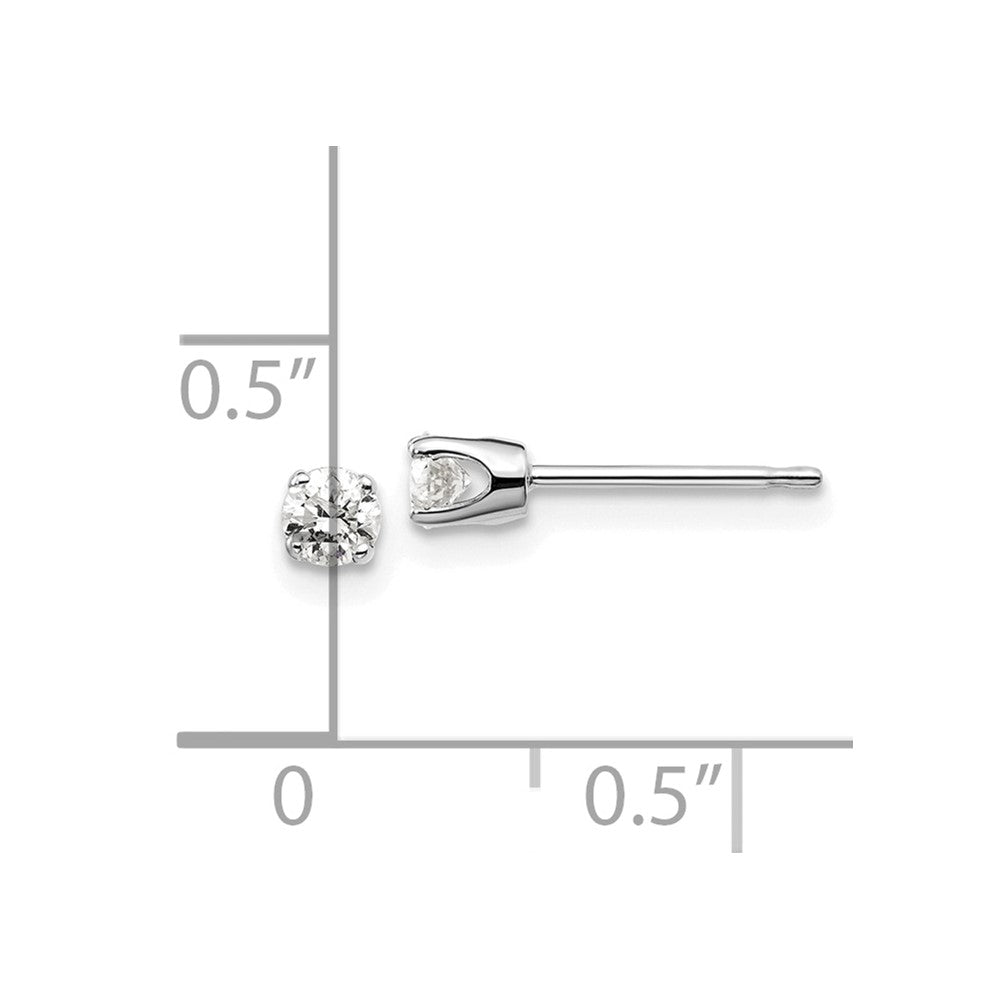 14kw .25ct I2 K L Diamond Stud Push on Post Earrings