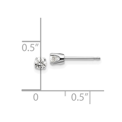 14kw .25ct I2 K L Diamond Stud Push on Post Earrings