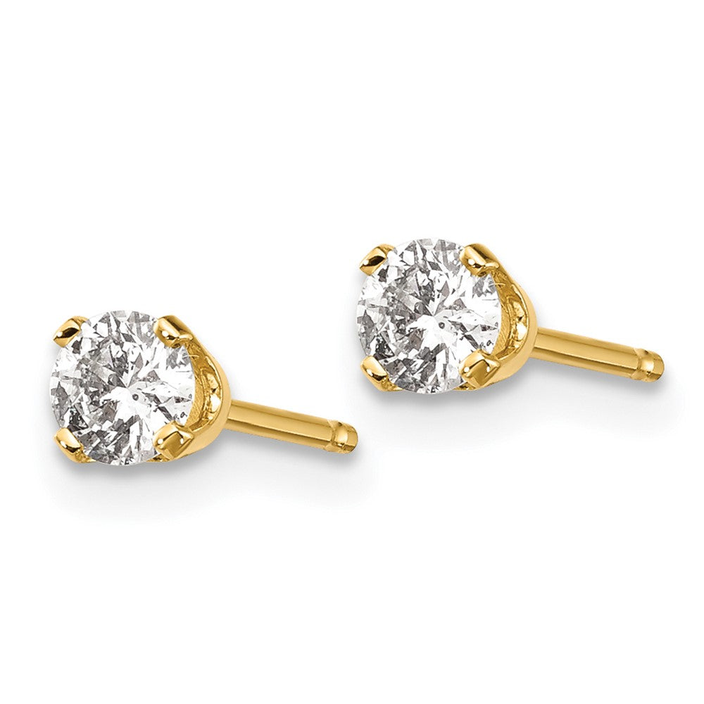 14ky .30ct. I2 K L Diamond Stud Push on Post Earrings