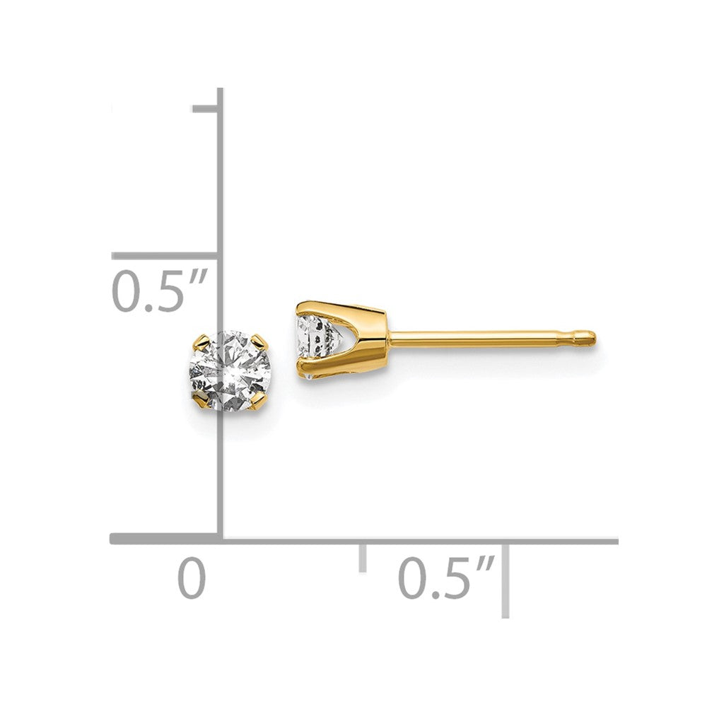 14ky .30ct. I2 K L Diamond Stud Push on Post Earrings