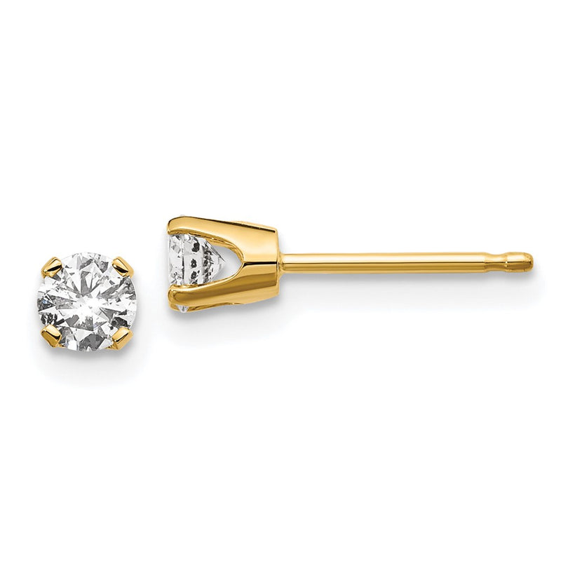 14ky .30ct. I2 K L Diamond Stud Push on Post Earrings