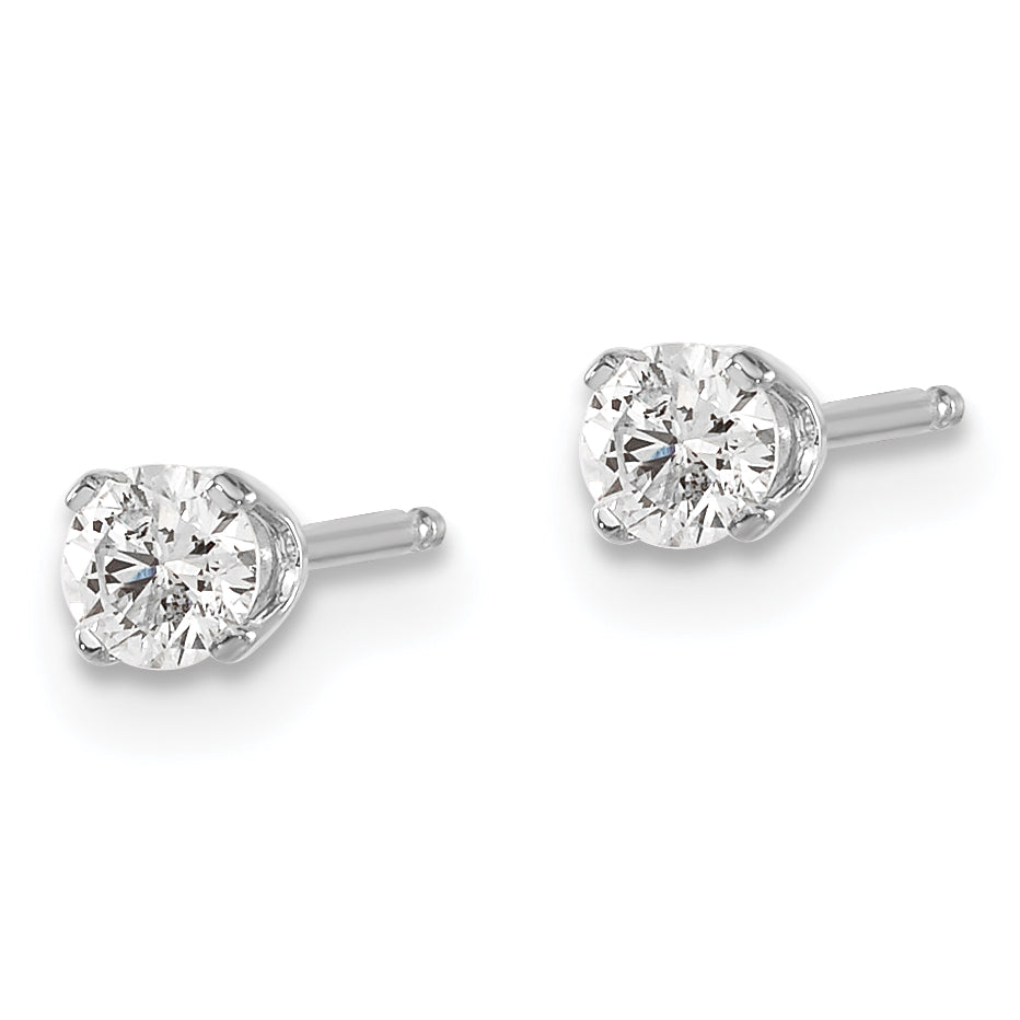 14kw .30ct I2 K L Diamond Stud Push on Post Earrings