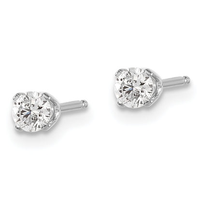 14kw .30ct I2 K L Diamond Stud Push on Post Earrings