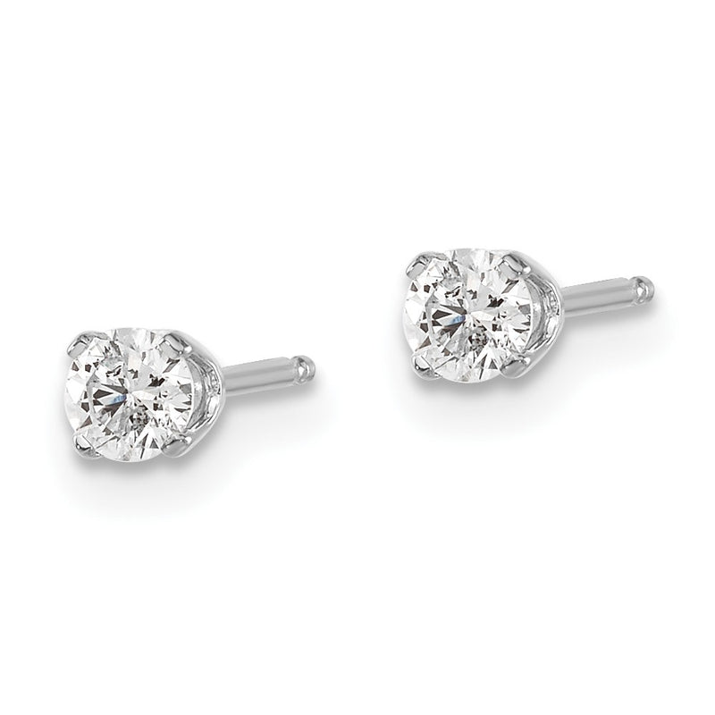 14kw .30ct I2 K L Diamond Stud Push on Post Earrings