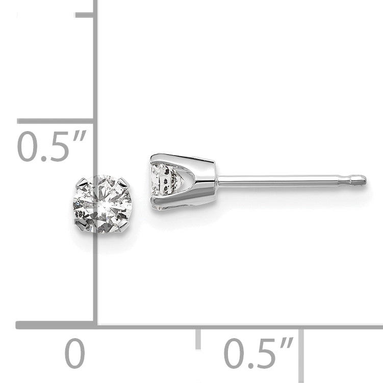 14kw .30ct I2 K L Diamond Stud Push on Post Earrings