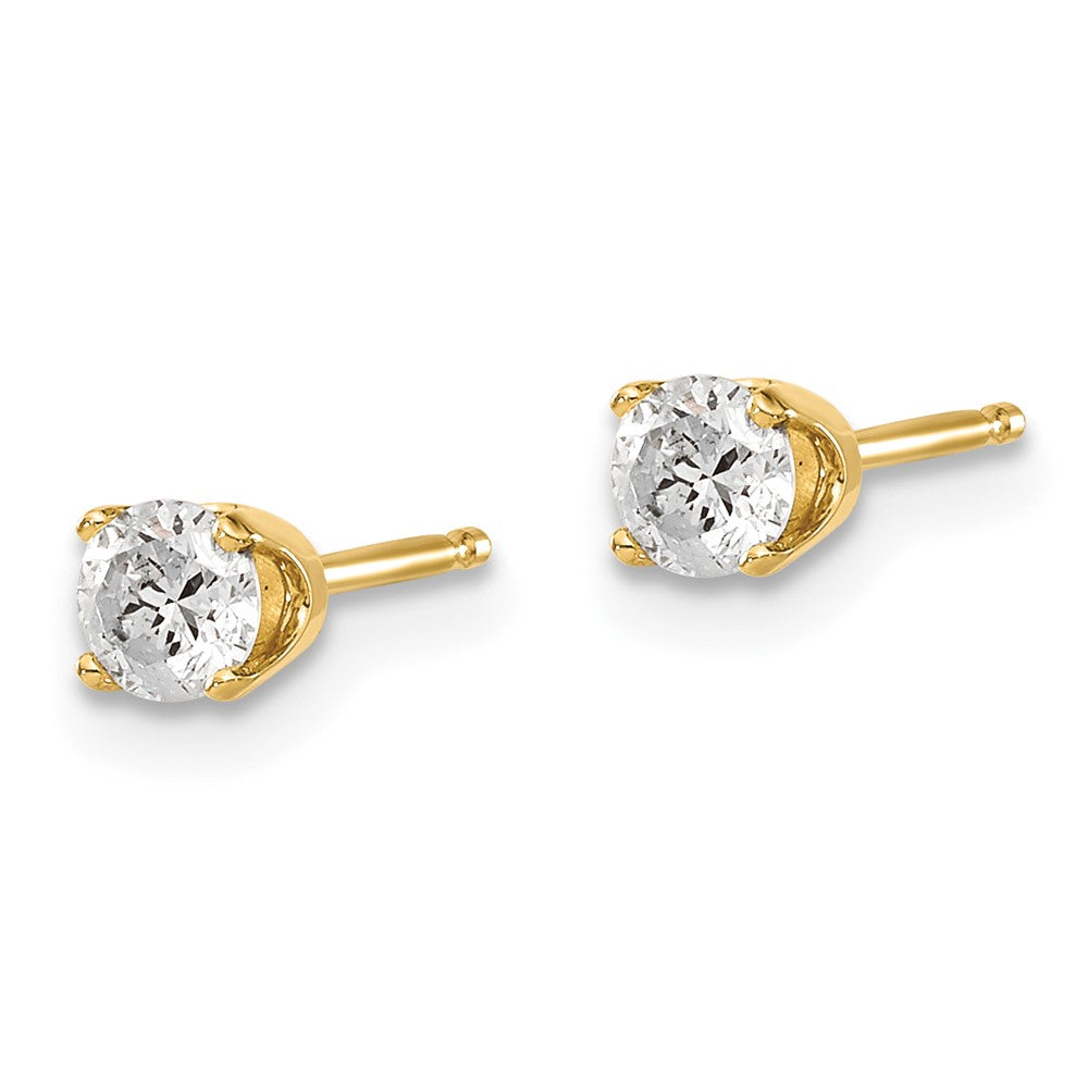 14ky .40ct. I2 K L Diamond Stud Push on Post Earrings