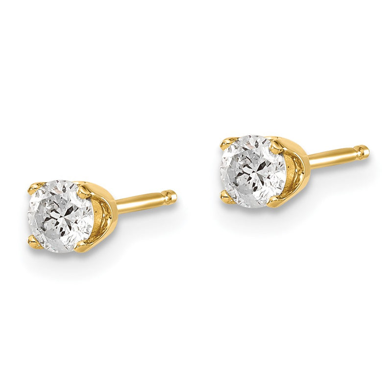 14ky .40ct. I2 K L Diamond Stud Push on Post Earrings