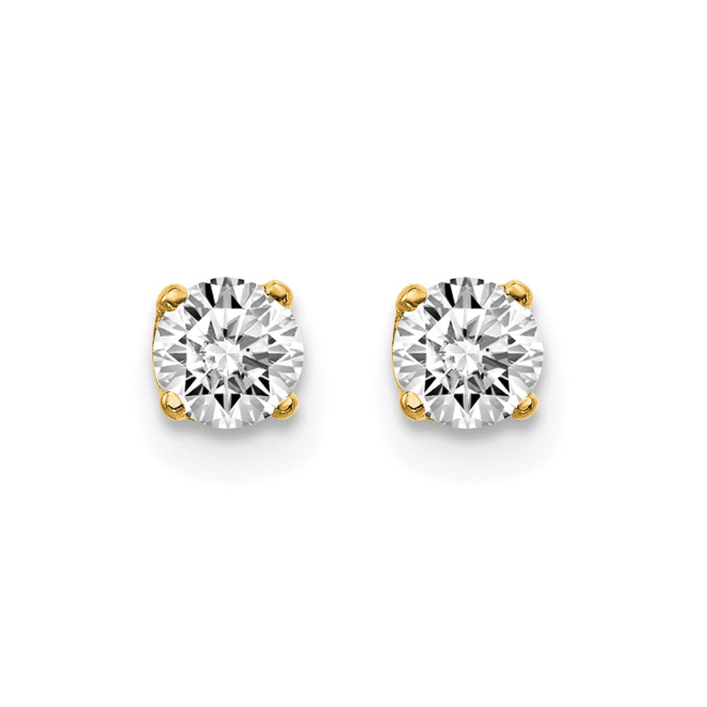14ky .40ct. I2 K L Diamond Stud Push on Post Earrings