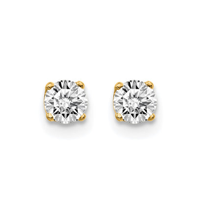 14ky .40ct. I2 K L Diamond Stud Push on Post Earrings