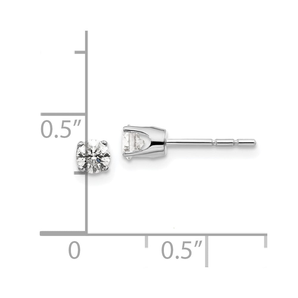 14kw .40ct I2 K L Diamond Stud Push on Post Earrings